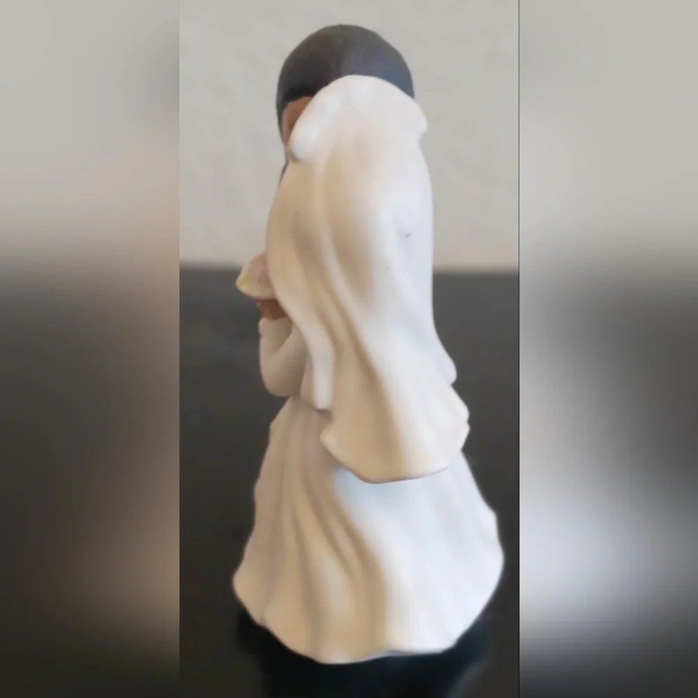 Lefton Bride Groom Black couple Figure Ceramic Cake Topper signed 1988